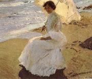 Andrei Aristide on the beach Joaquin Sorolla